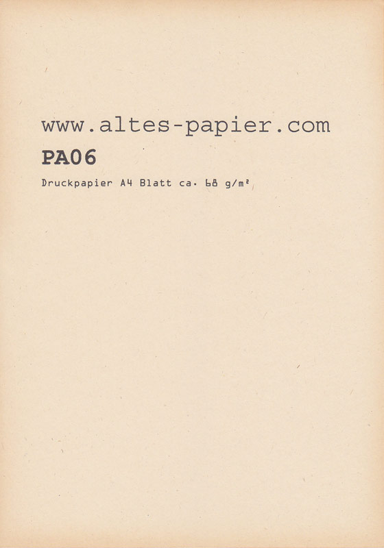 vergilbtes Druckpapier Blatt PA06f
