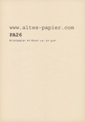 altes vergilbtes Briefpapier A4 Blatt PA26b