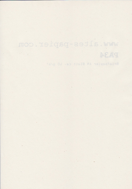 altes vergilbtes Briefpapier A4 Blatt PA34 – Bild 2