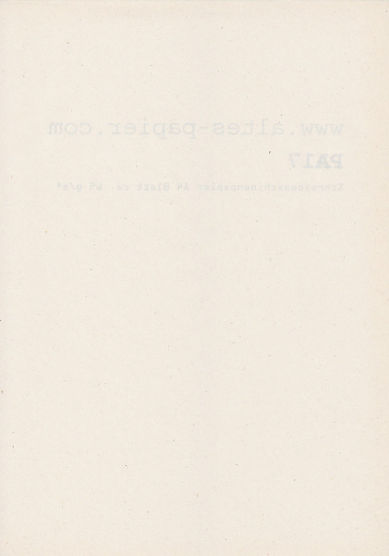 blass vergilbtes Schreibmaschinenpapier A4 Blatt PA17d – Bild 2