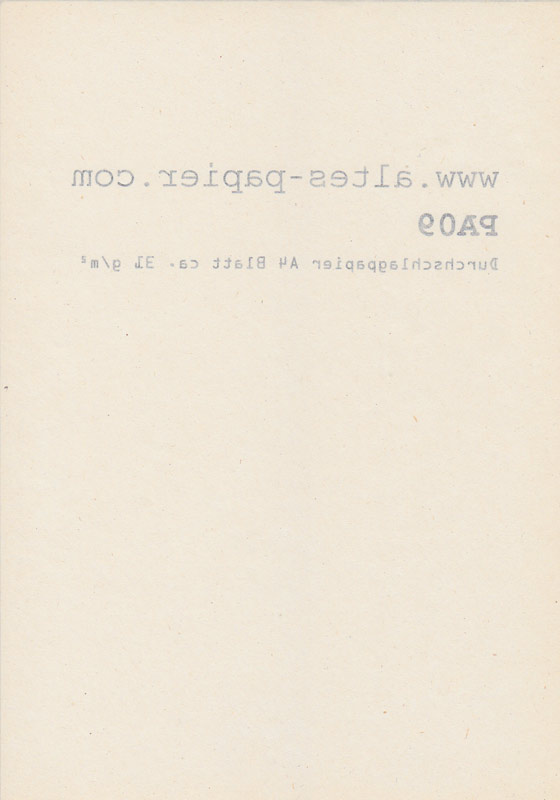 leicht vergilbtes Durchschlagpapier A4 Blatt PA09b – Bild 2