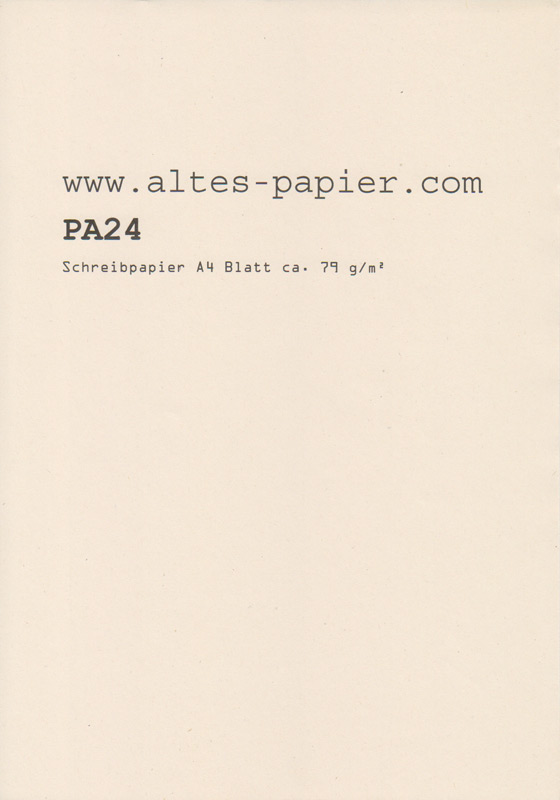 altes Schreibpapier A4 Blatt PA24b