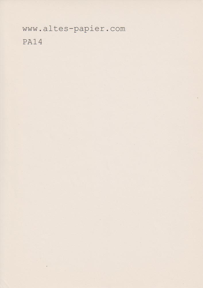 leicht vergilbtes Schreibmaschinenpapier A4 Blatt PA14i
